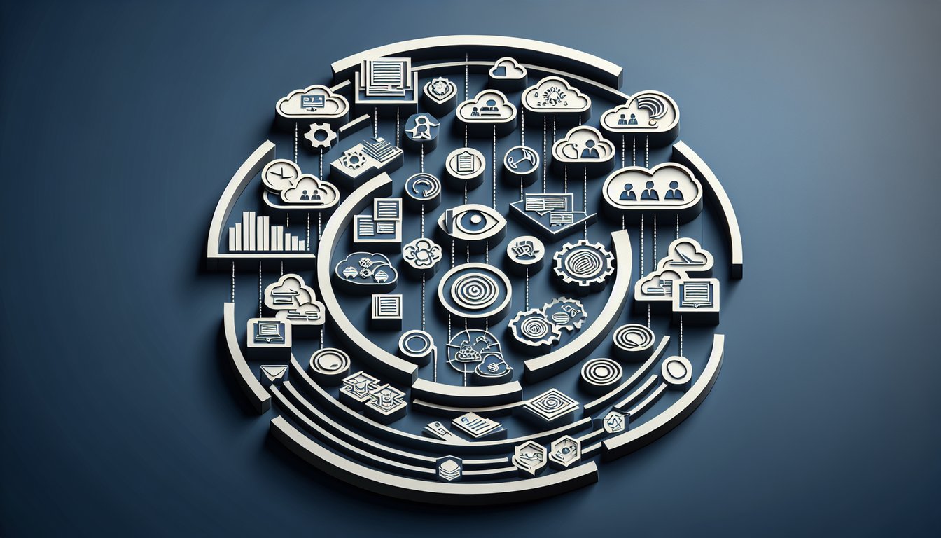 Paper art quiz on dark blue background shows gears flowchart question mark banners Pega CSA case management workflow basics