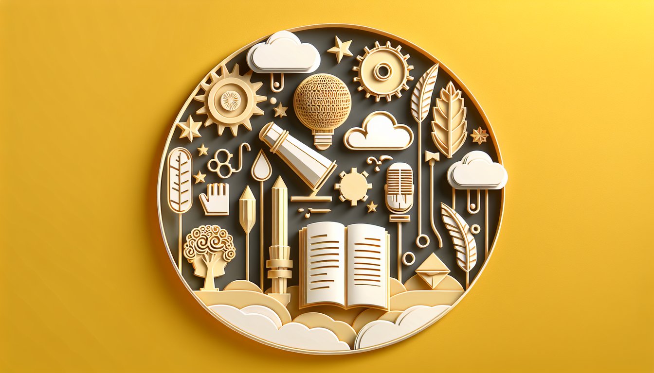 Paper art illustrating a quiz challenge about matching famous quotes to speakers on a golden yellow background.