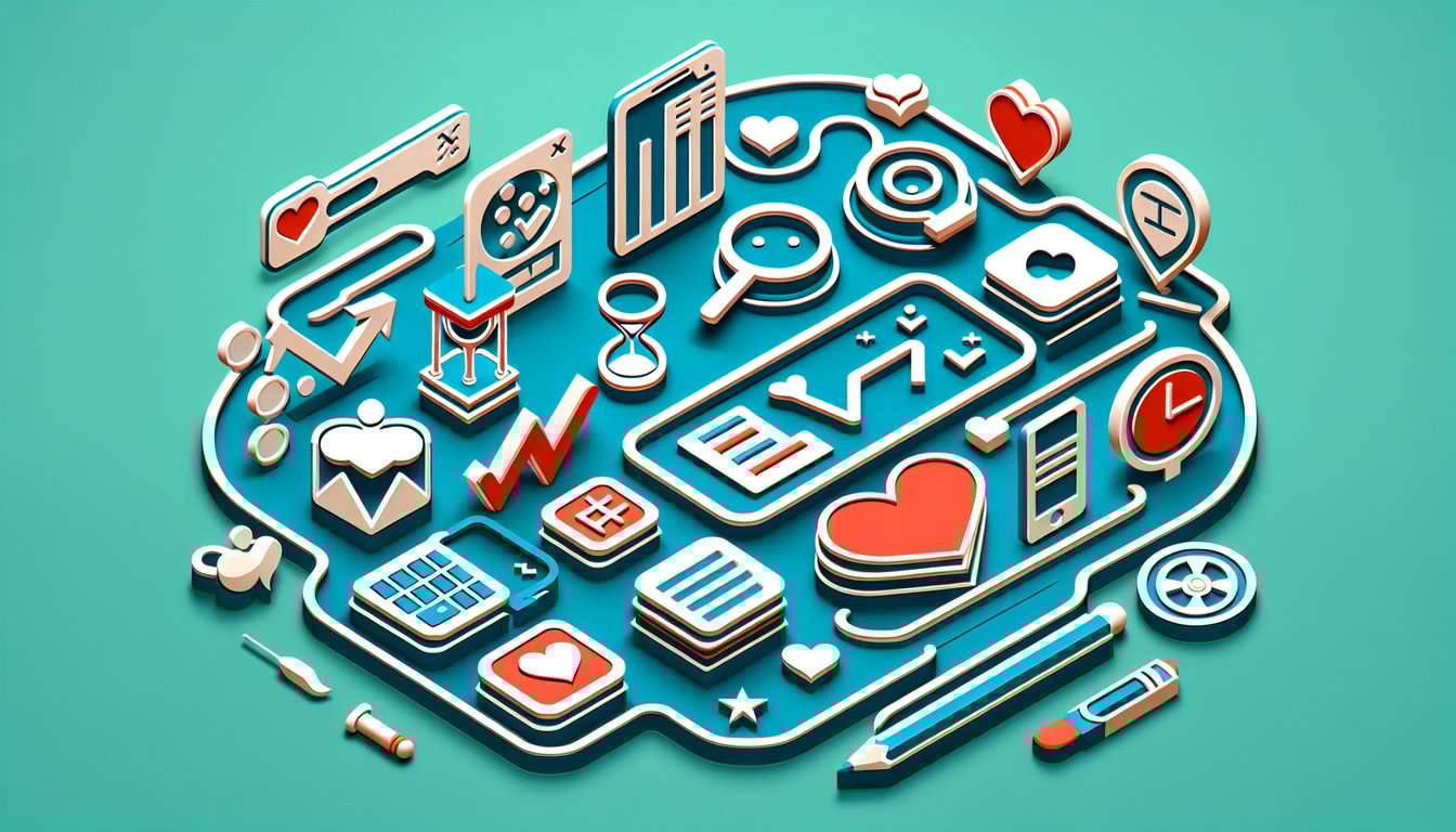 Paper art illustration for boyfriend quiz revealing his dating style on a teal background