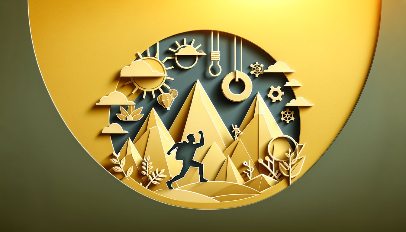 Paper art illustration showing military insignia gear on golden yellow background prompting special forces quiz