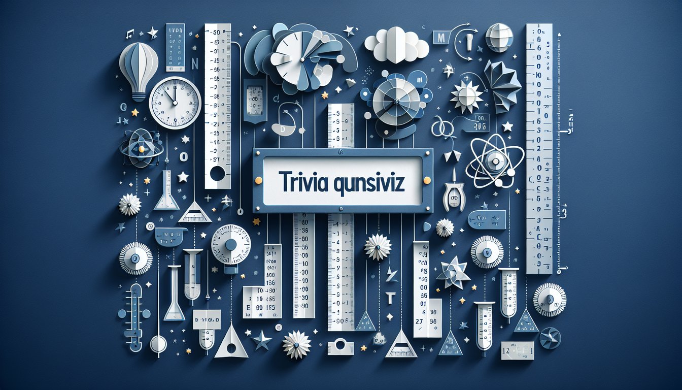 Colorful paper art promoting Conversion Mastery Quiz for middle school students.