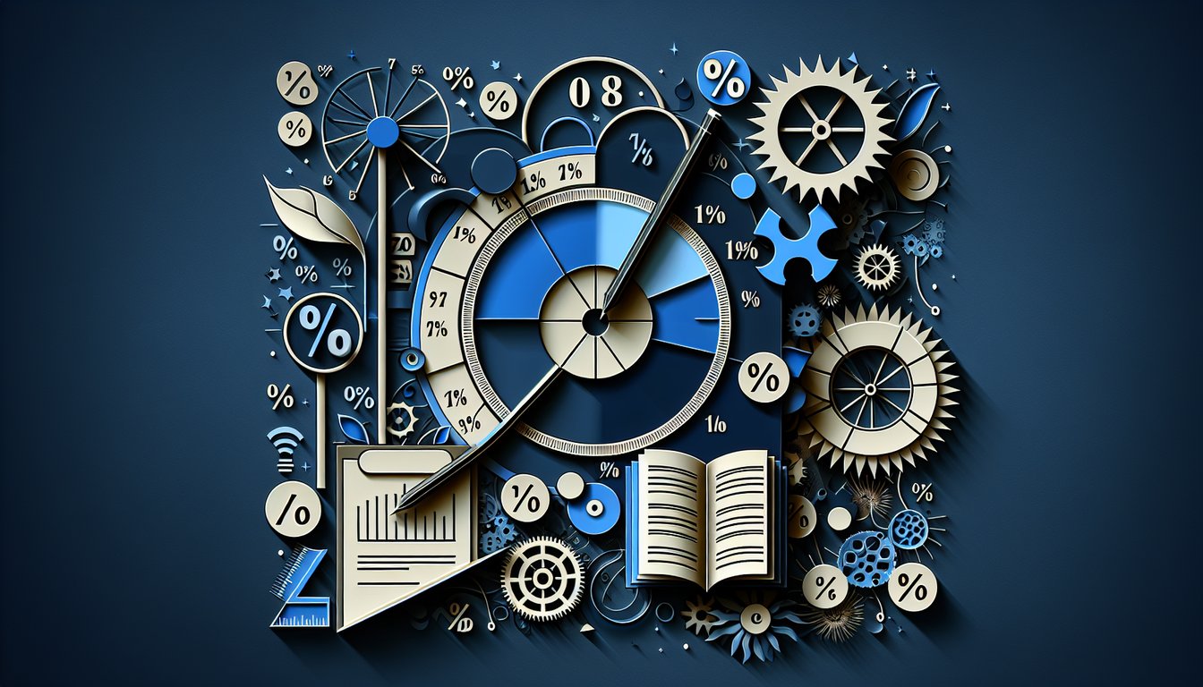 Colorful paper art promoting a proportions and percent trivia quiz for high school students.
