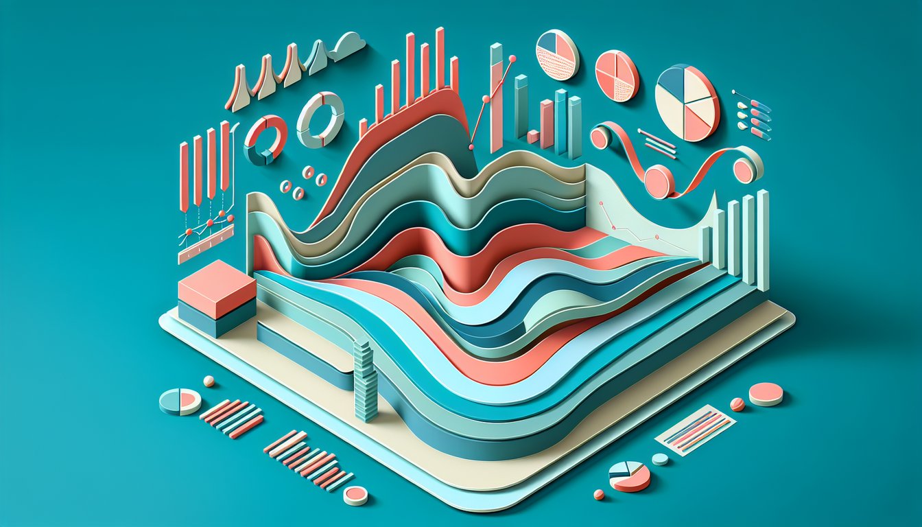 Paper art illustration showing bar graph thermometer icons and pictograph data on teal background inviting quiz challenge