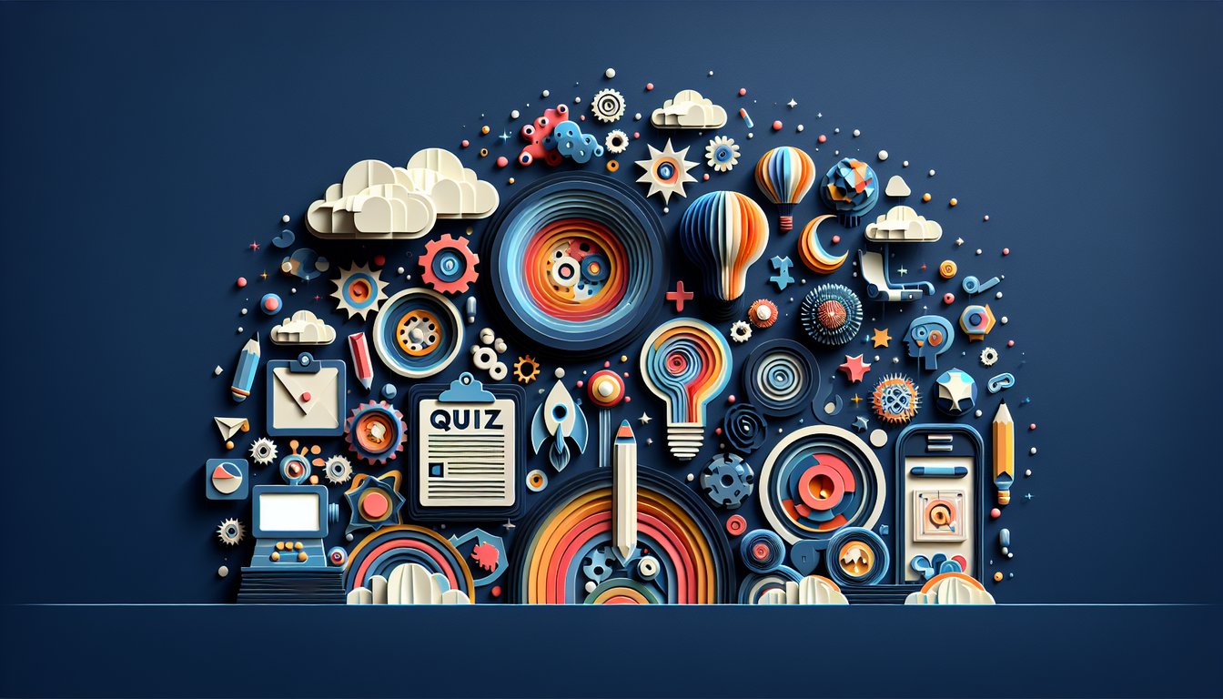 Paper art illustration for a Freak Test quiz on a dark blue background