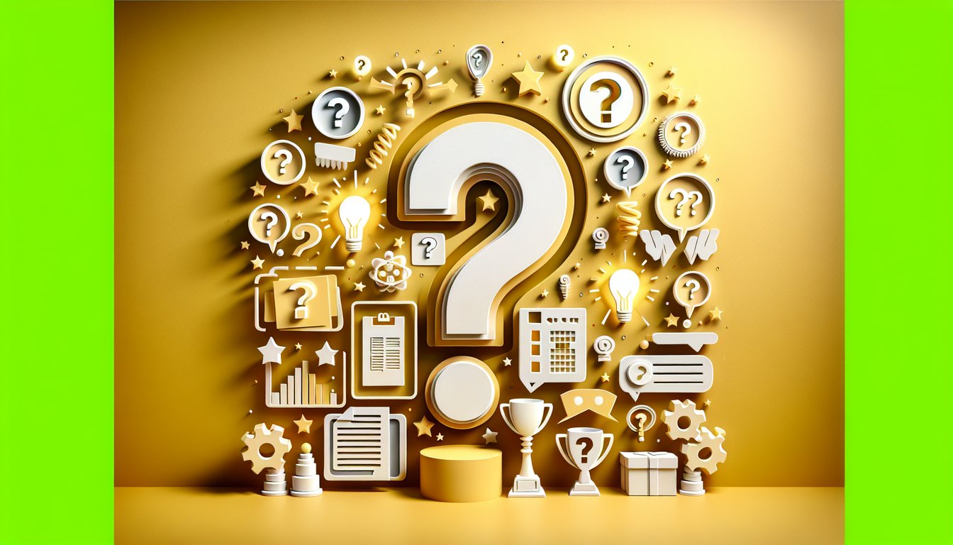 Paper art illustration for Gumby trivia quiz featuring stylized Gumby figure with fun facts text on golden yellow background