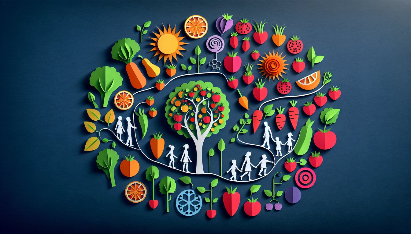 3D voxel art illustrating the course Nutrition and the Life Cycle