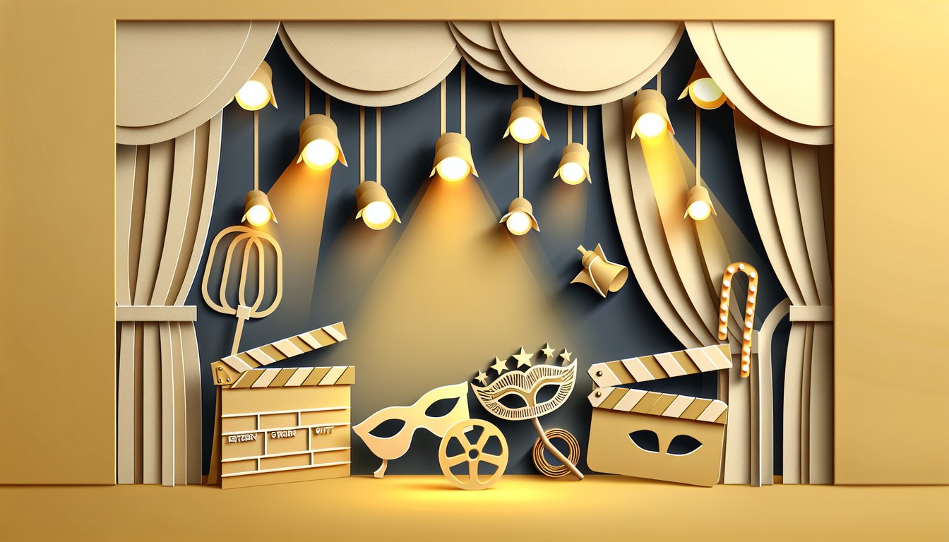 Paper art illustration promoting free Wentworth characters quiz on golden yellow background.