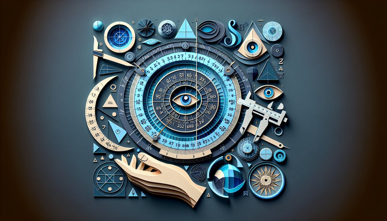 Paper art numbers and letters surround quiz text on dark blue background for arithmancy numerology challenge