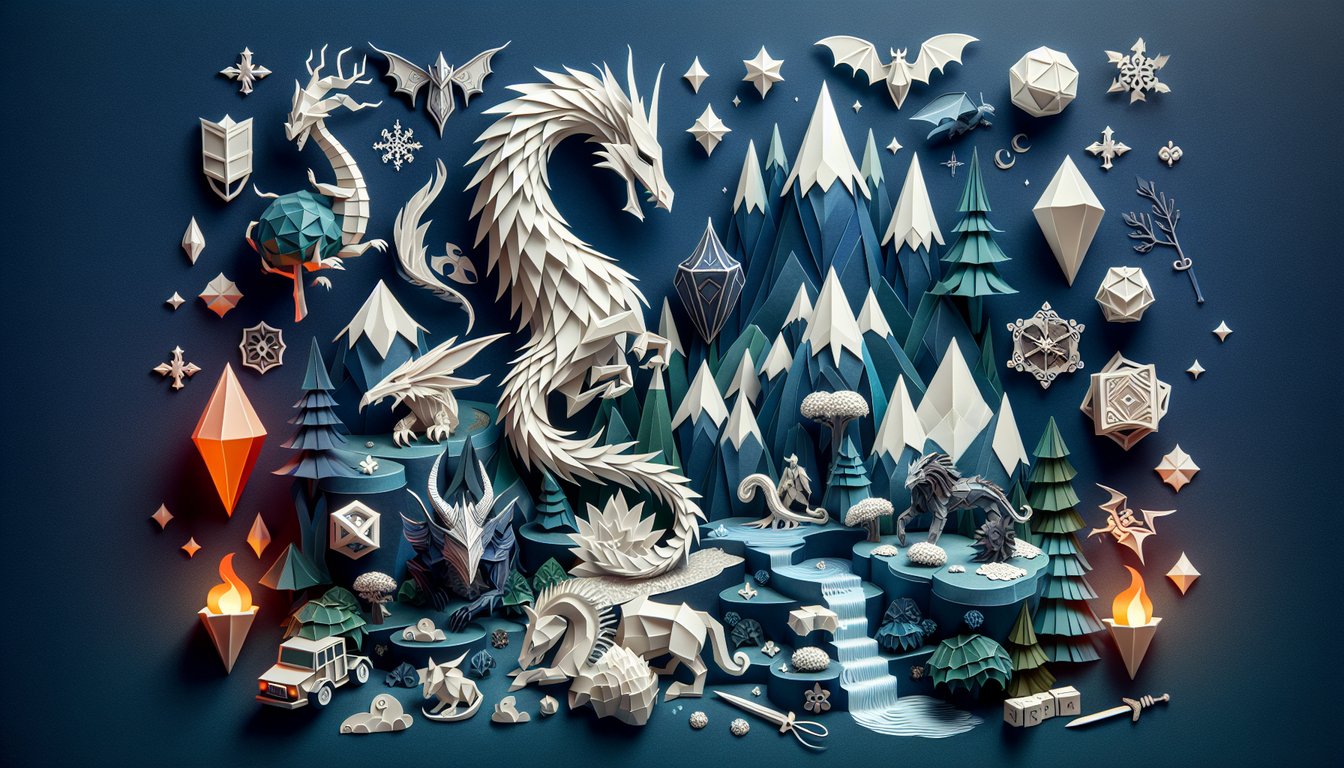 Colorful paper art promoting a League of Legends Trivia Quiz.