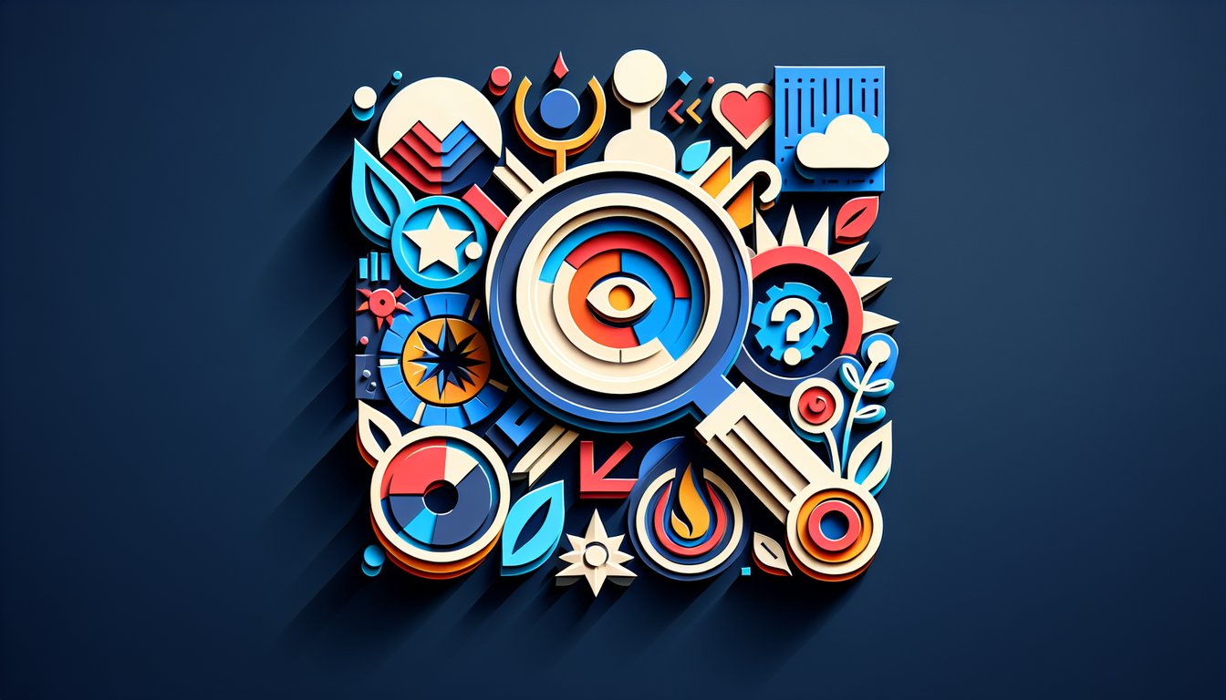 Paper art illustration showing the phrase Am I Awesome Quiz with stars and shapes on a dark blue background