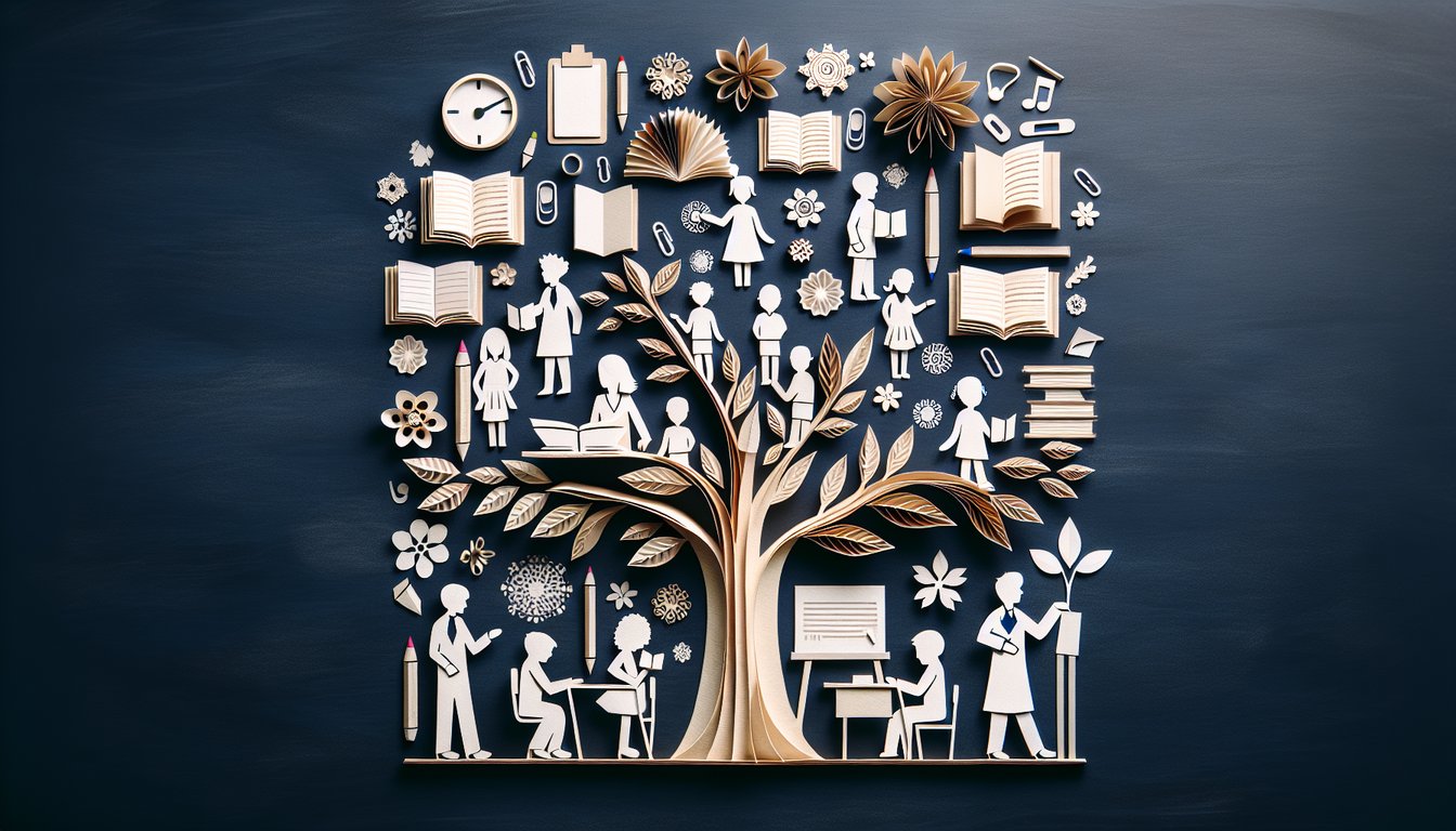 3D voxel art illustrating the course Sociology of Education