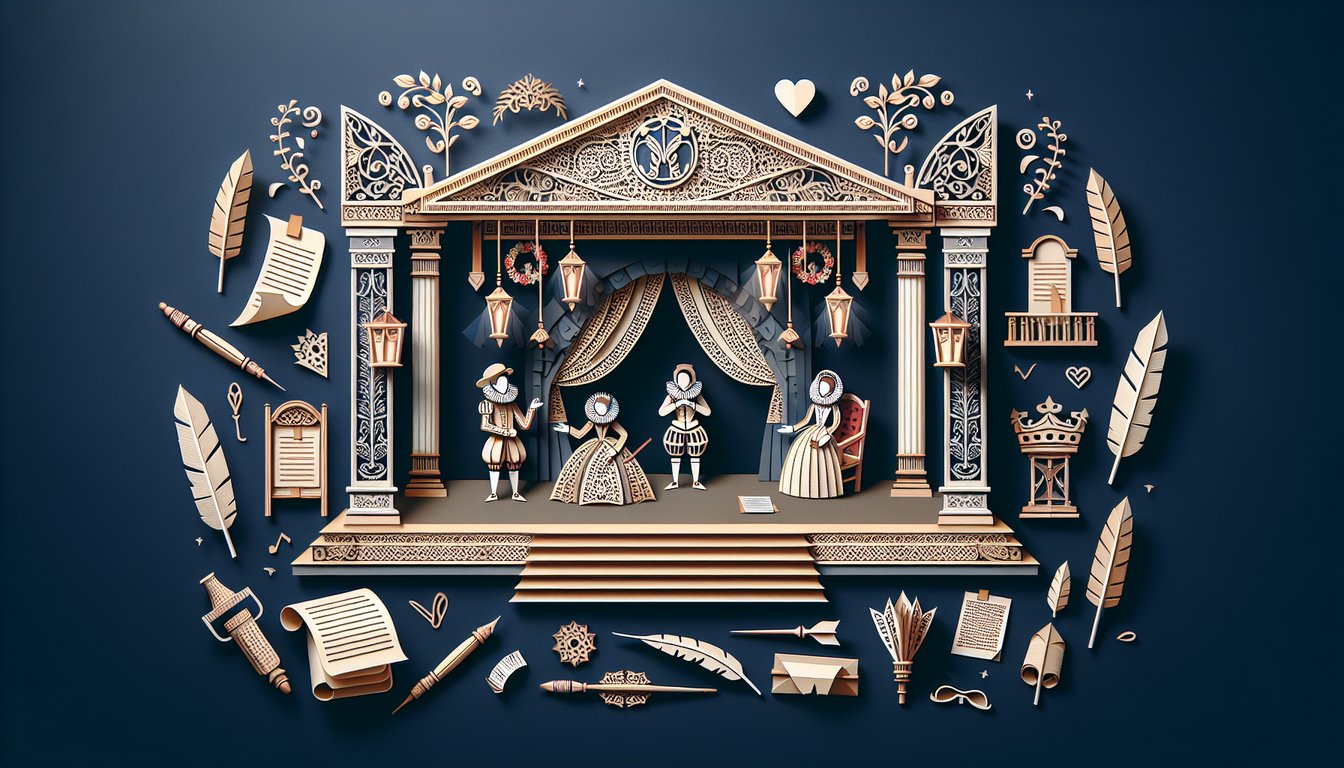 3D voxel art showcasing Shakespeare course with high-quality graphics and design