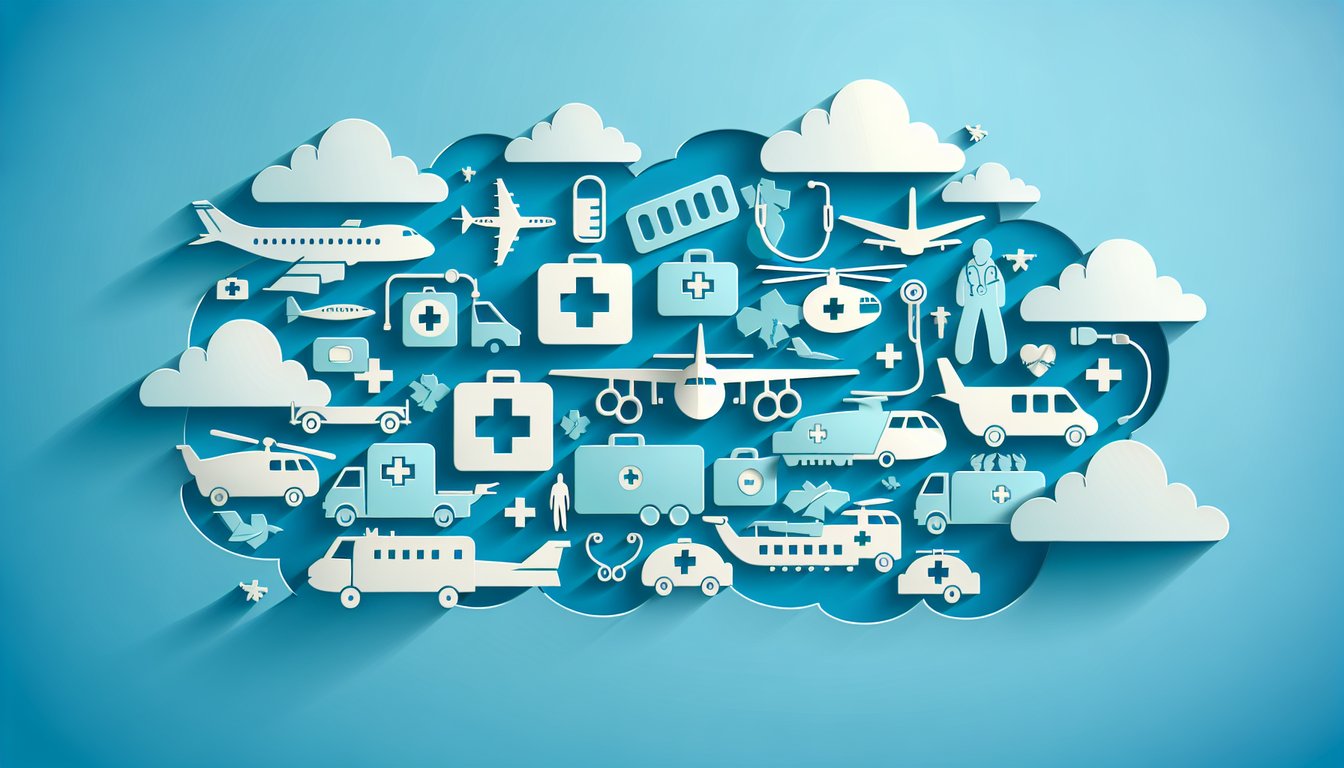 paper art illustration of medical and quiz elements on sky blue background promoting AFI 36 2626 4N051 Code 05 quiz