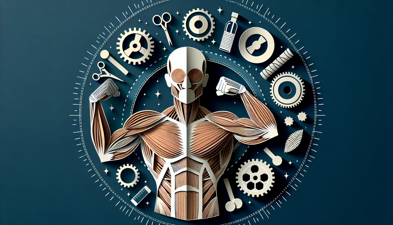 Paper art promoting Forearm Muscle Mastery quiz for anatomy students to enhance exam readiness.
