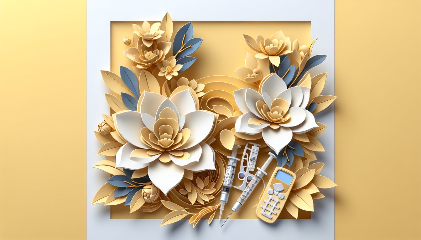 Paper art illustration with cutout portraits of Steel Magnolias cast on golden yellow background for trivia quiz
