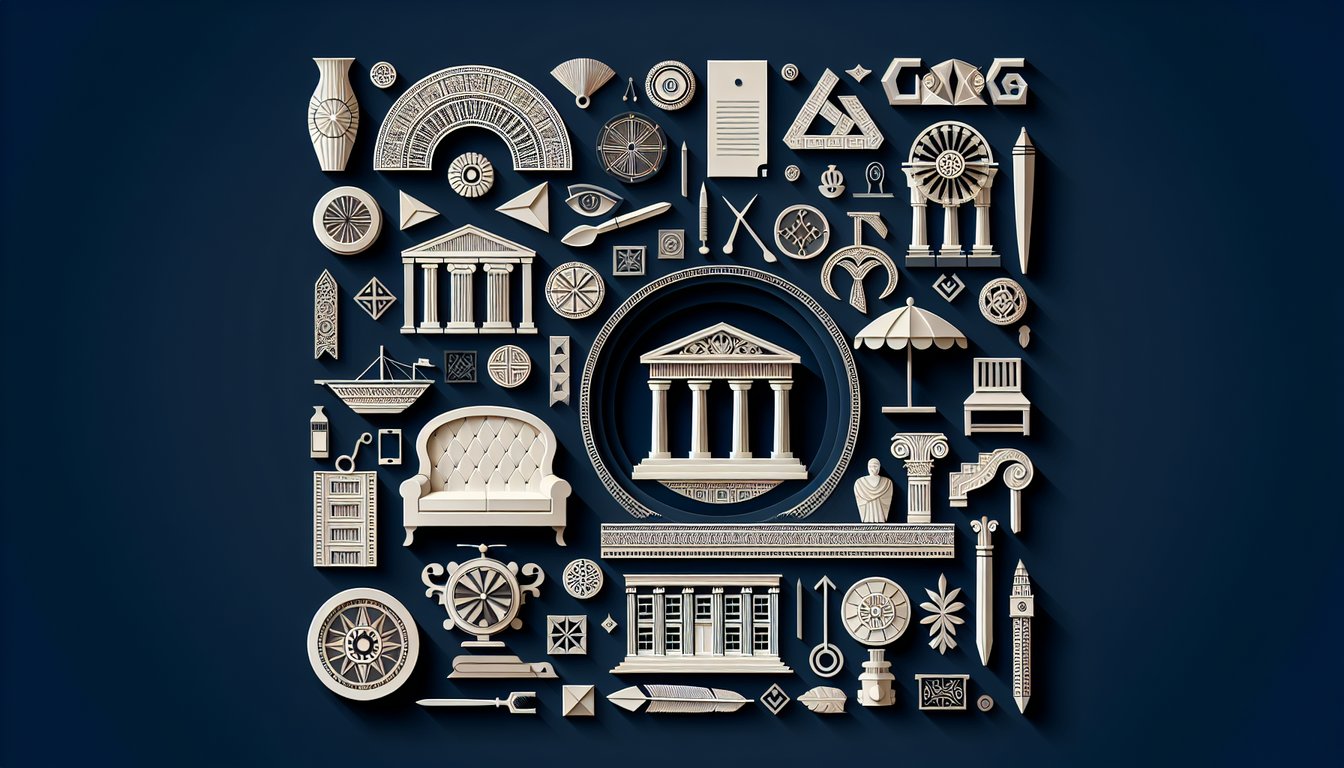 3D voxel art representing the Design History Survey course in high-quality detail