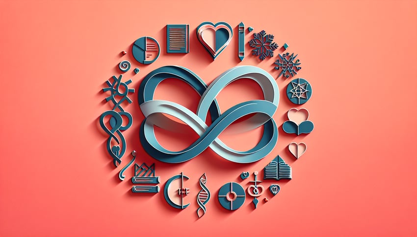 Paper art illustration for fanfiction purity test quiz on a coral background