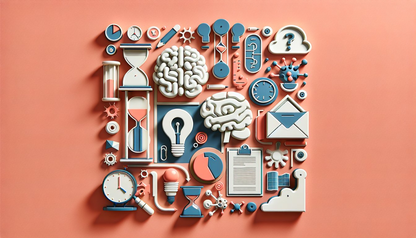 Paper art illustration for a trivia quiz with quirky questions on a coral background