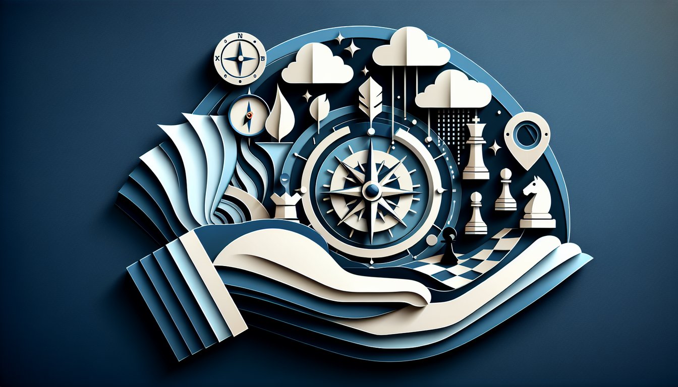 Paper art illustration for free Should I Be a Manager quiz revealing leadership style on dark blue background