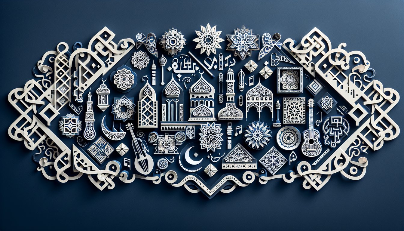 3D voxel art representing Lang and Culture of Arab World course