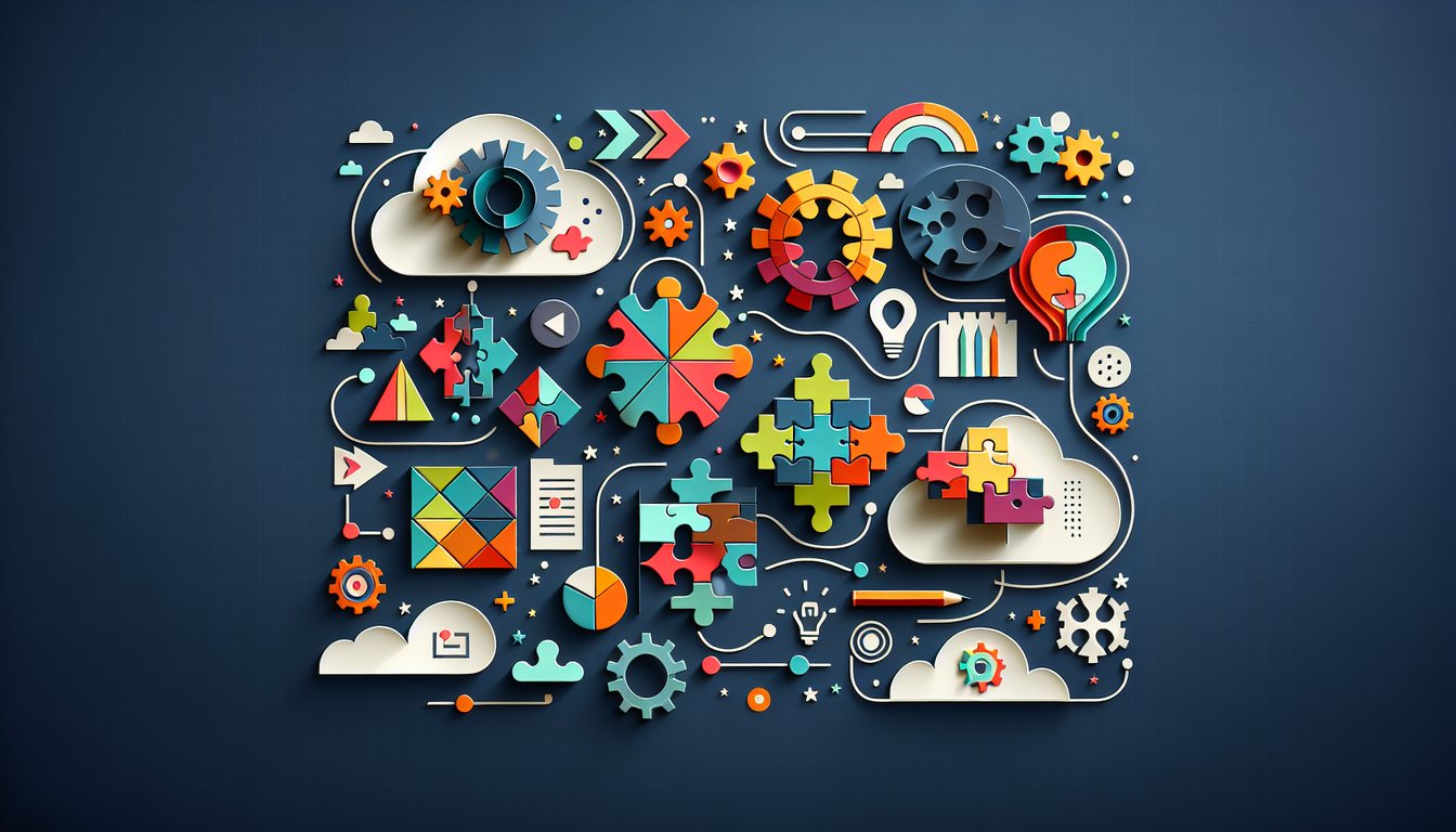 Colorful paper art promoting Leap of Logic trivia challenge for high school students.