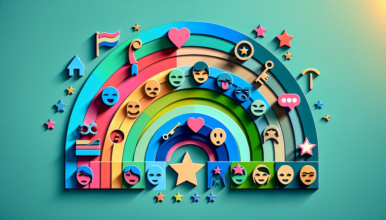 Paper cutout silhouette of celebrity profile with scattered star icons, bold quiz title text on teal background.