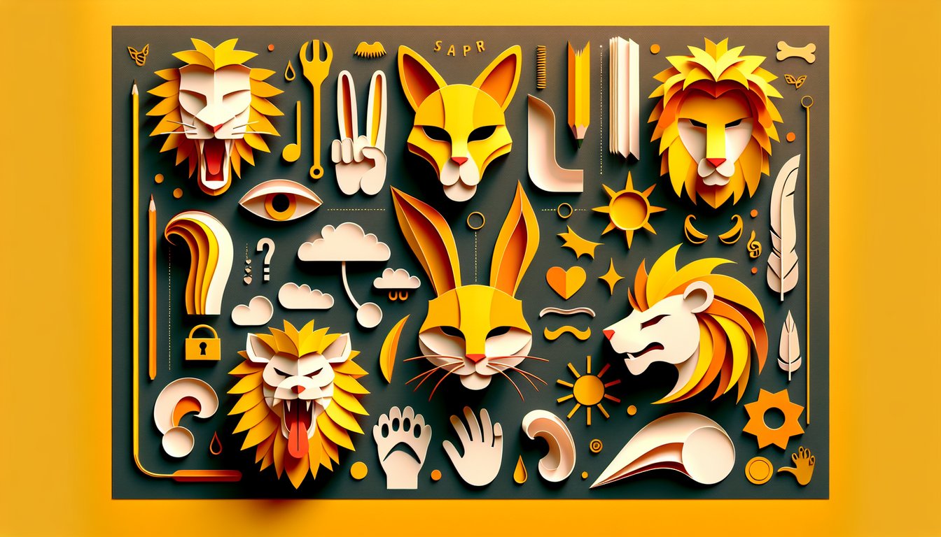Paper art illustration for Zootopia personality quiz featuring Judy, Nick and others on a golden yellow background.