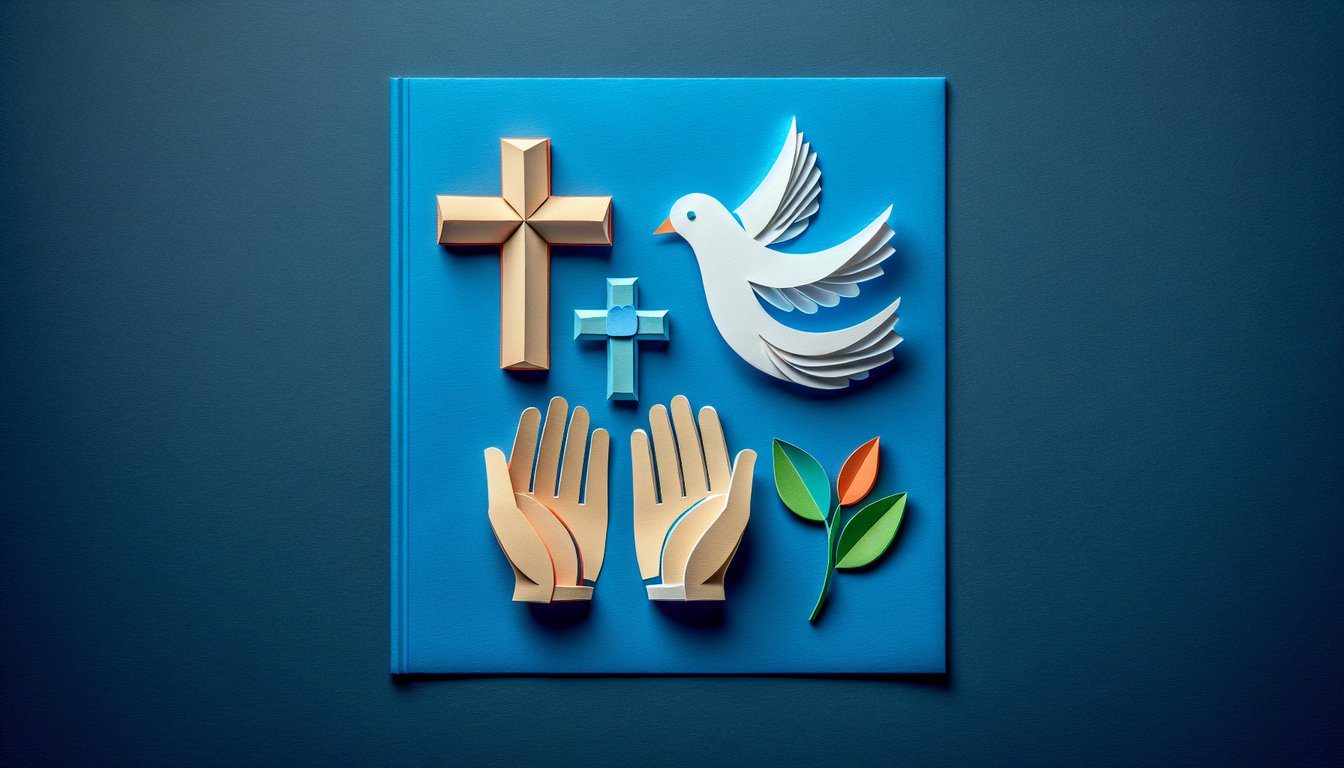 3D voxel art showcasing the course New Testament in English