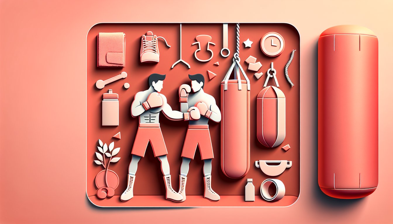 Paper art illustration for Rocky movie trivia quiz on a coral background