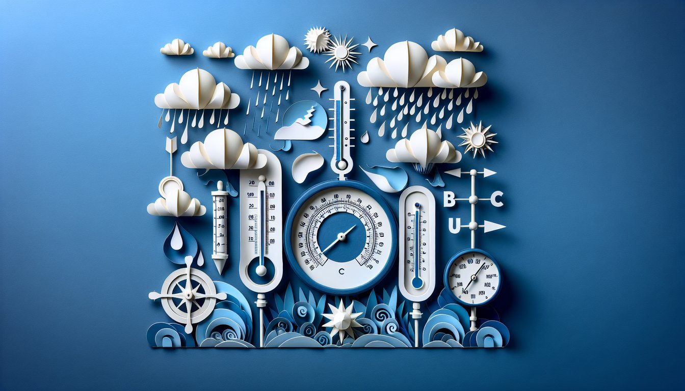 3D voxel art showcasing Meteorological Instrumentation course content