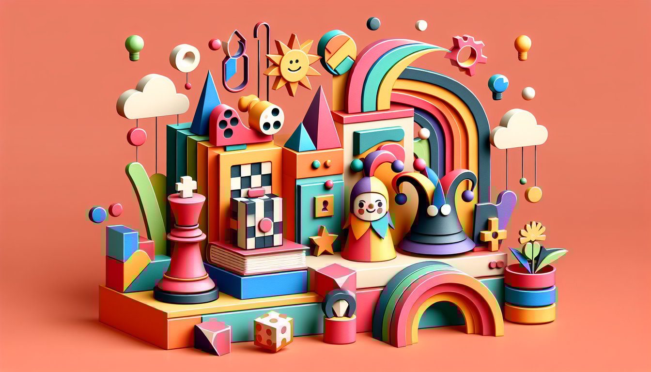 Paper art illustration for Eddsworld personality quiz on a coral background