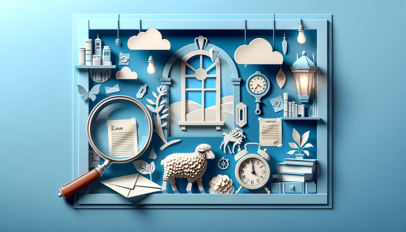 paper art quiz banner featuring Lamb to the Slaughter title on sky blue background