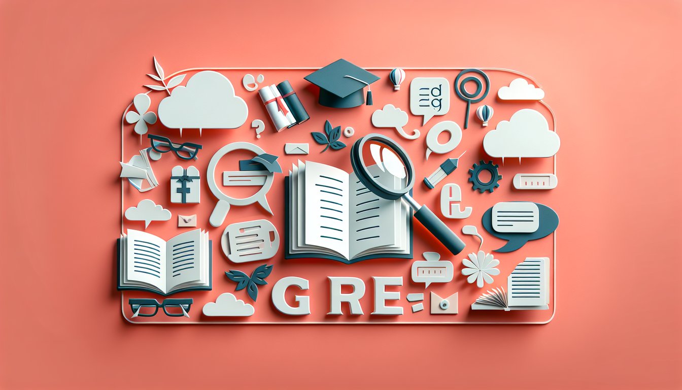 paper art scene with some and any letters grammar icons score badge on coral background