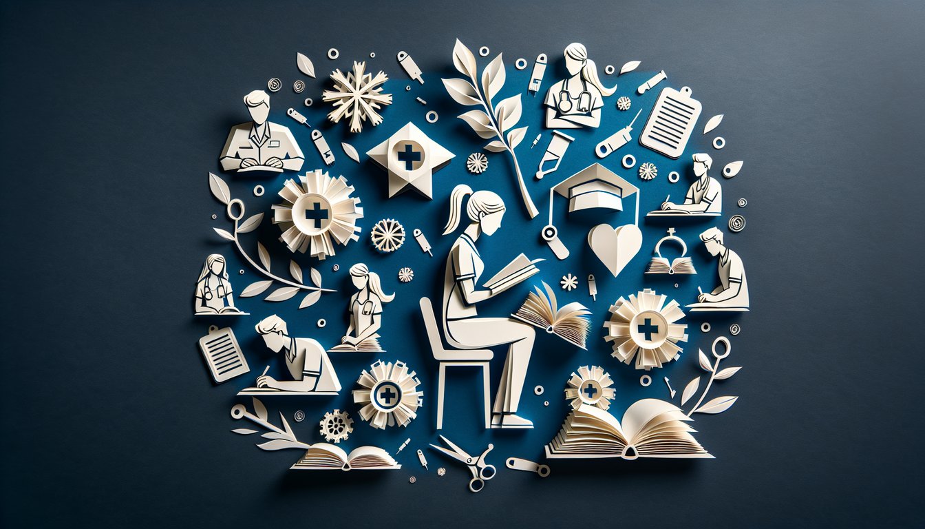 Paper art representing trivia for CNA Gold Final Challenge quiz for high school and college students.