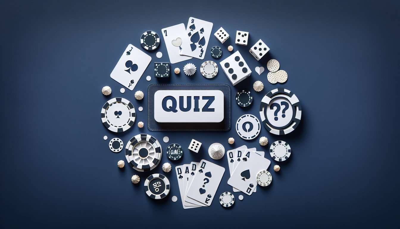 Colorful paper art depicting elements related to Gambling Harm Awareness Quiz