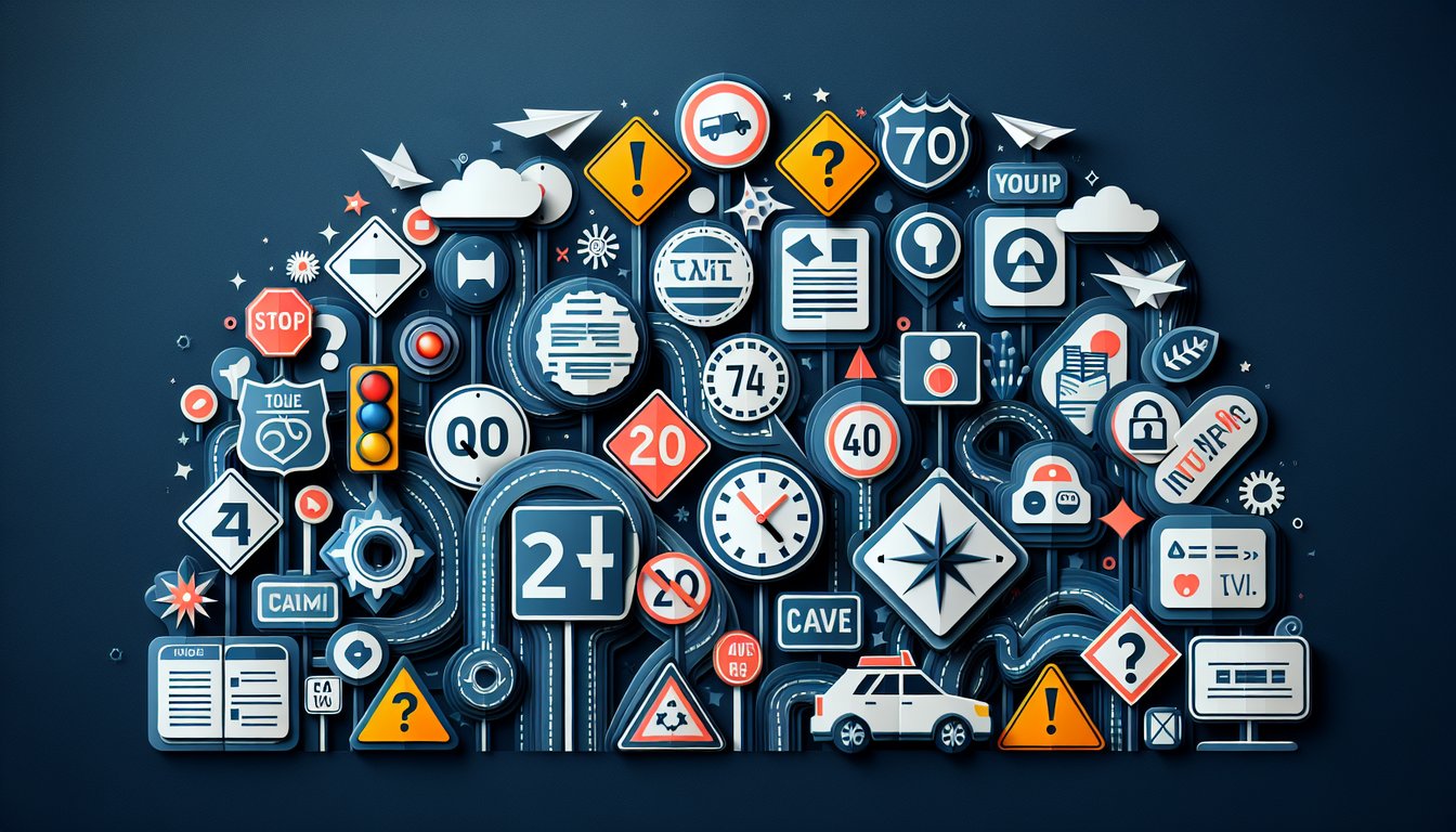 Paper art promoting Road Signs Rally, an interactive road signs quiz for high school students.