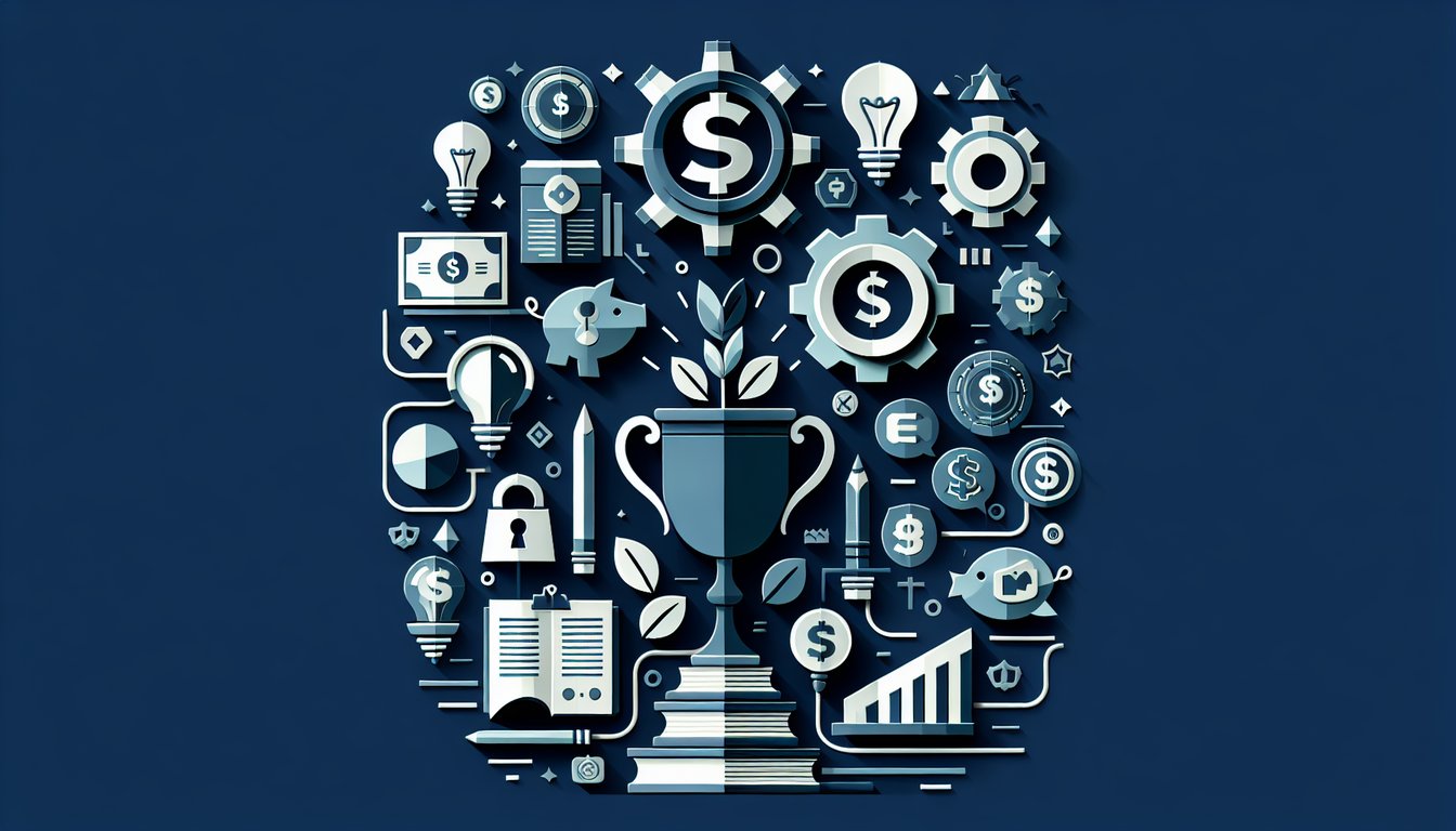 Colorful paper art depicting elements related to Delegated Investment Management Knowledge Test quiz