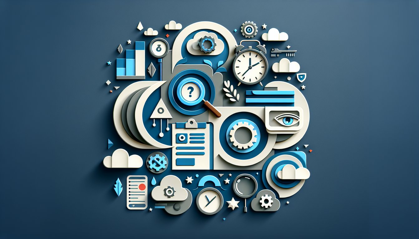 Paper art quiz illustration showing challenge test mock questions skills assessment confidence boost on dark blue background