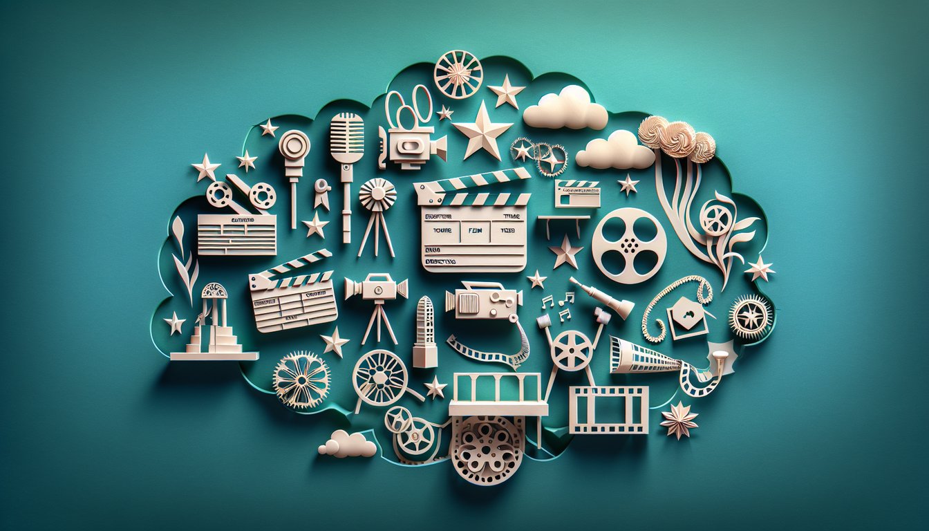 Paper cut illustration featuring quiz title Test your Josh Hartnett knowledge on teal background with layered paper shapes.