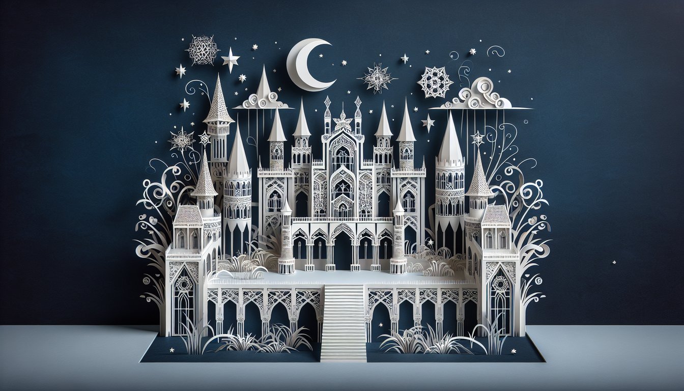 Colorful paper art promoting Old Regime Uncovered trivia for high school history students.