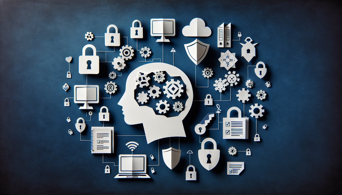 Interactive trivia quiz art promoting cybersecurity knowledge for high school students.
