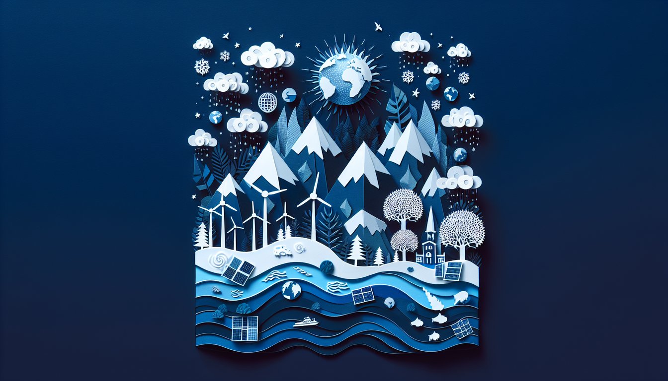 3D voxel art illustration for the Climate and Global Change course