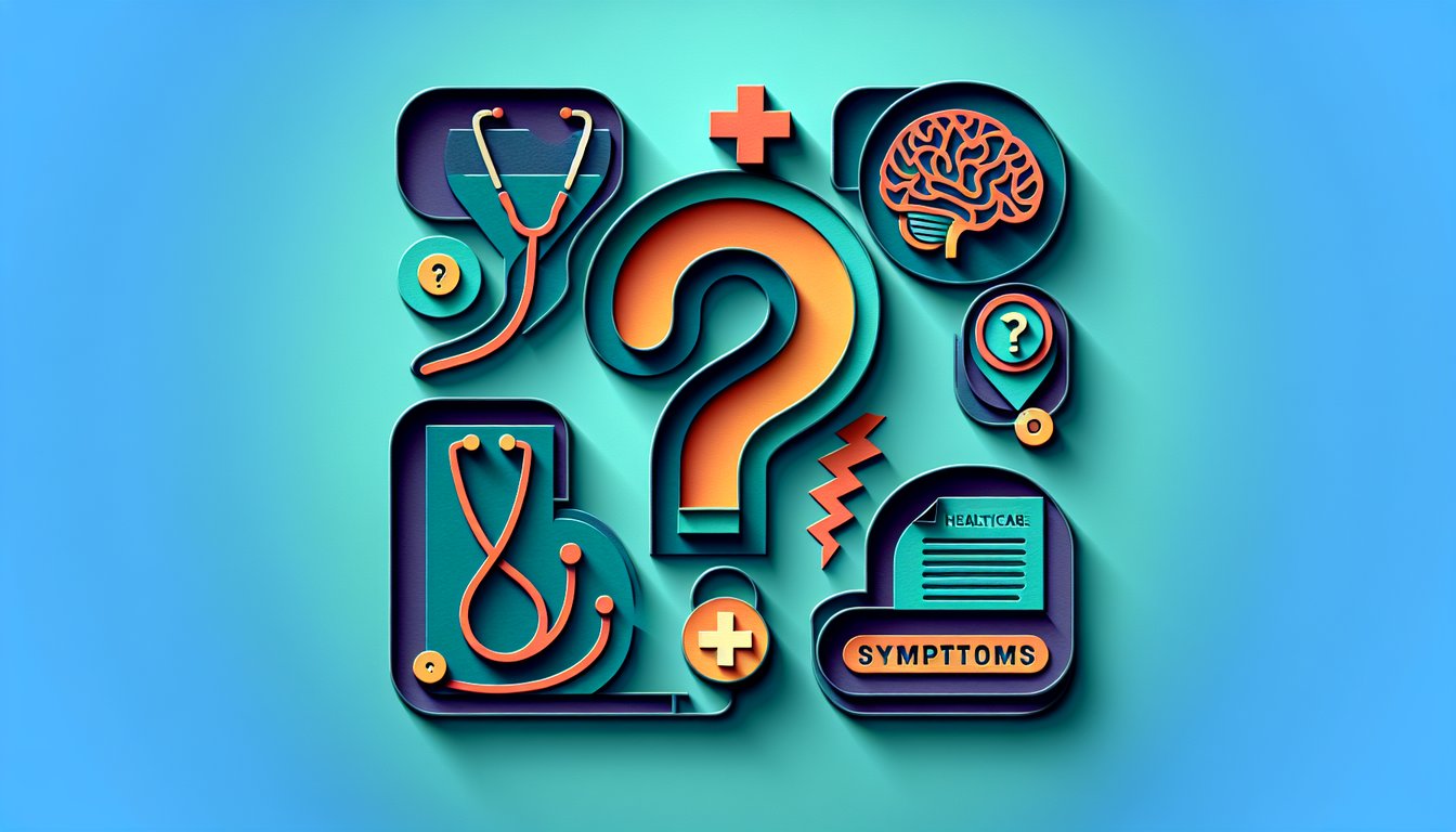 paper art illustration of human silhouette with highlighted pain areas quiz about fibromyalgia symptoms on teal background
