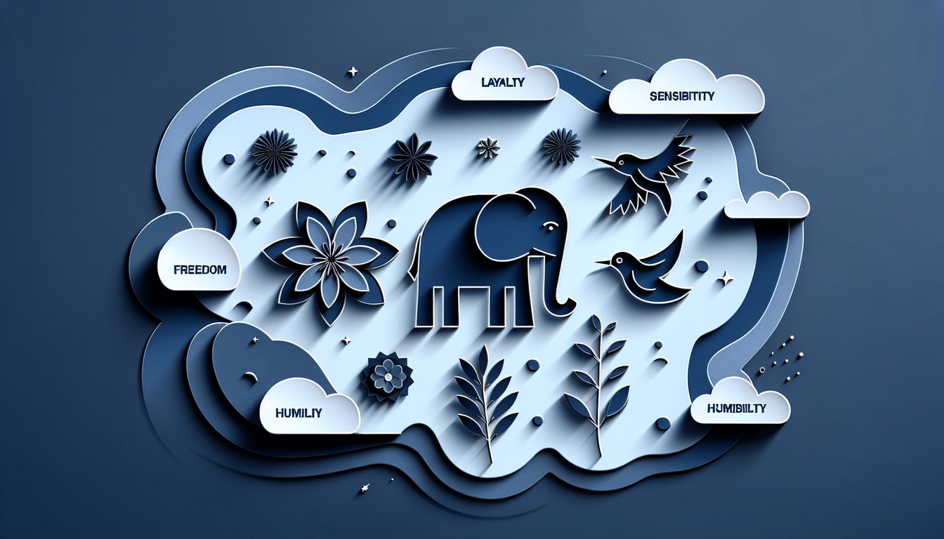Paper art illustration for Horton Hears a Who personality match quiz on dark blue background.