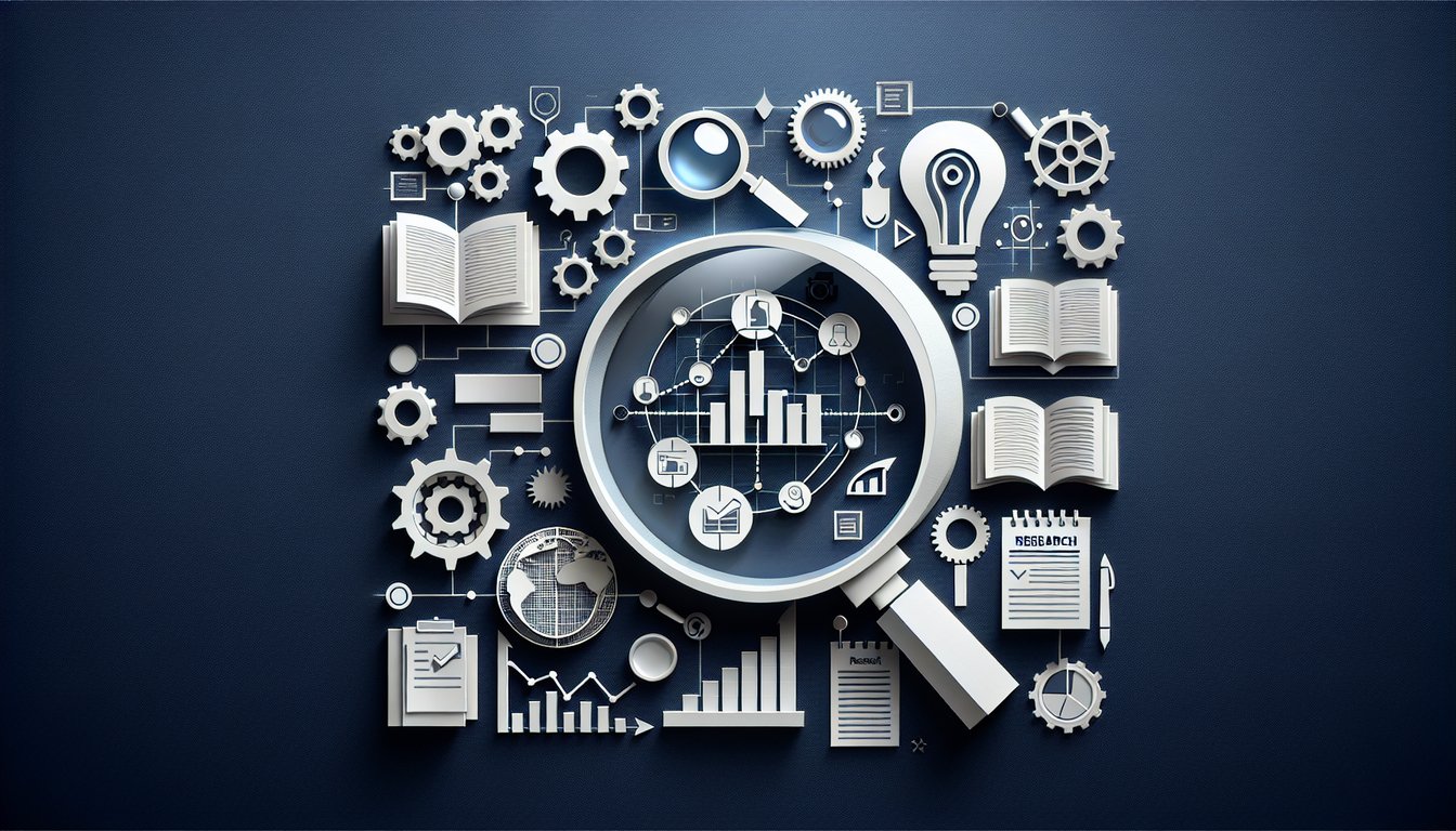 3D voxel art illustrating the Principles of Research course content