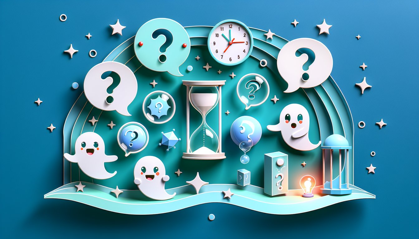 Paper art ghosts floating on teal background with playful text inviting users to take a free ghost personality quiz