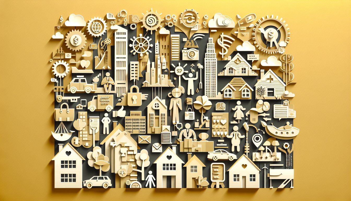 Paper art illustration for class identification quiz on a golden yellow background