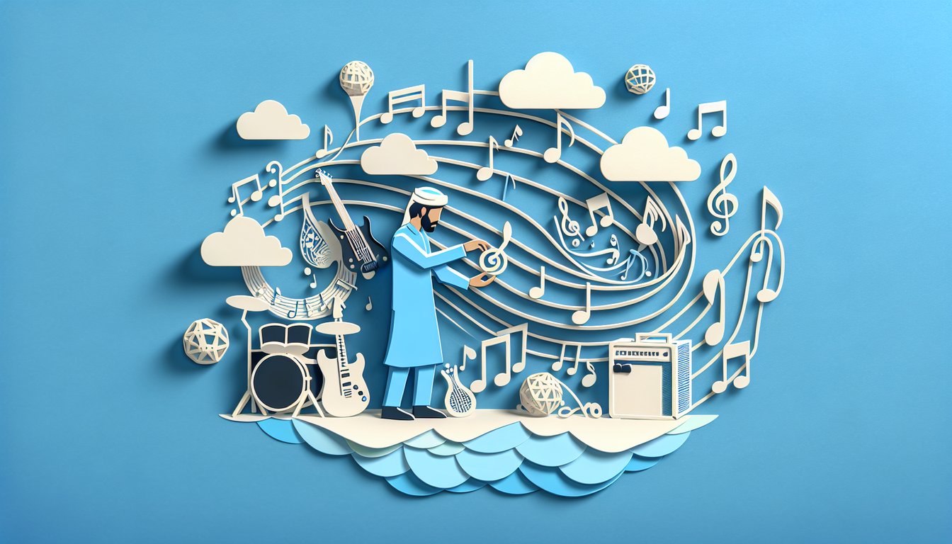 Paper art illustration for CBMT practice exam quiz on a sky blue background