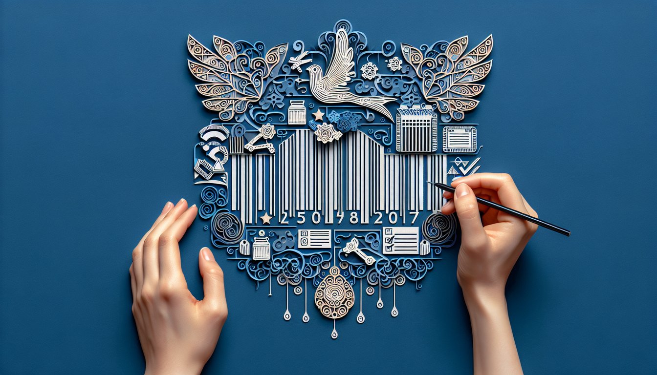 Colorful paper art depicting a barcode for a support criteria quiz.