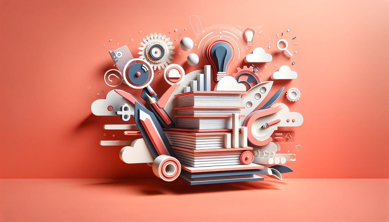 Paper art illustration showing quiz materials on coral background promoting Honkai Impact 3rd weekly trivia challenge